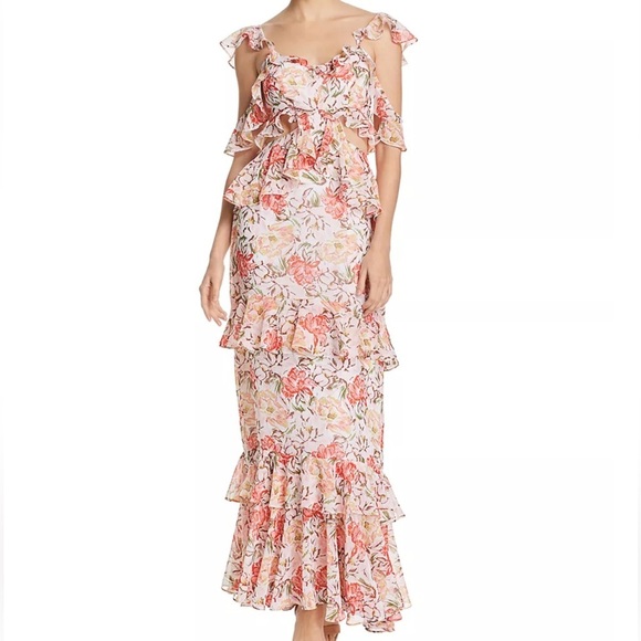 Wayf Dresses & Skirts - BNWT WAYF Milan Ruffled Cutout Maxi Dress